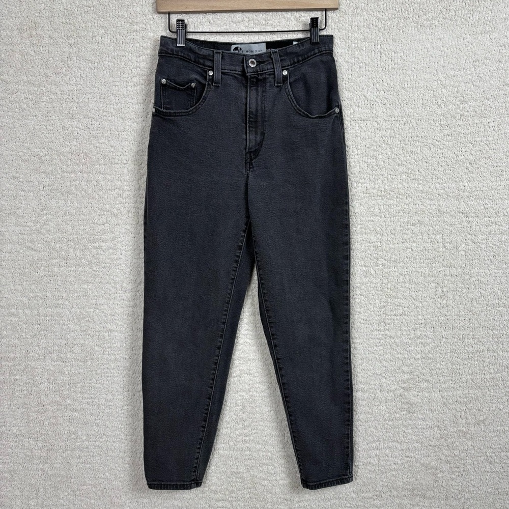 Levis Silvertab‎ Jeans Womens 27 Black Mom Jean High Rise Barrell Zip Fly Denim